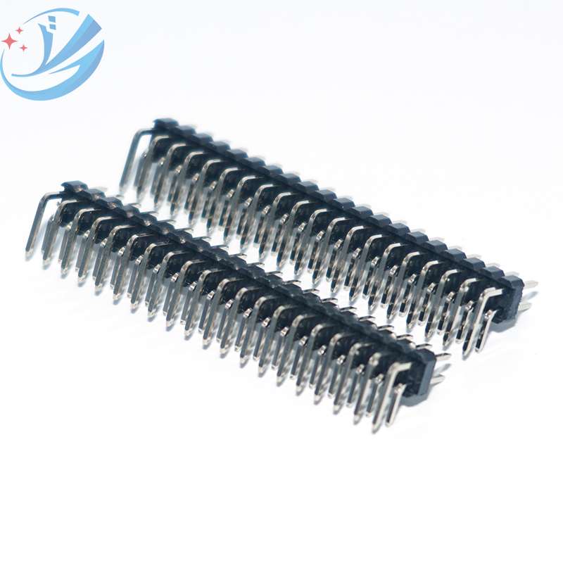 2.54mm Sudut Kanan Double Row Dip 40pin Penyambung
