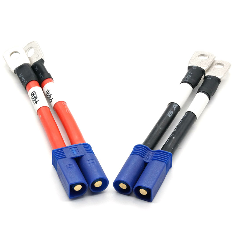 Kabel bateri silikon terminal EC5 hingga 10-5 bulatan